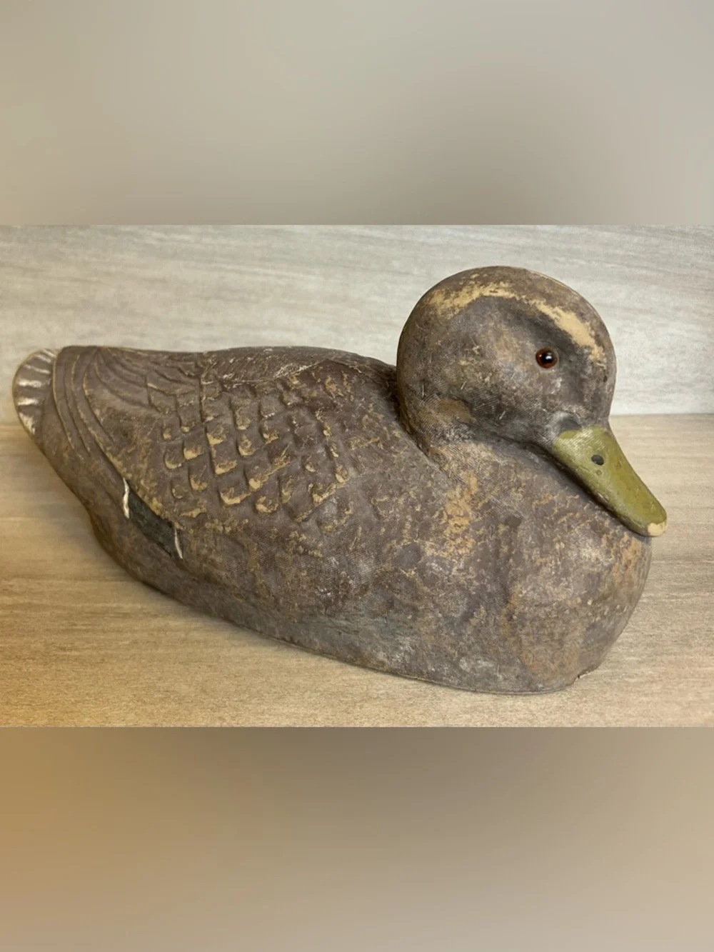 Vintage J.C. Higgins Sears Roebuck Paper Mache Hen Duck Decoy 12